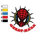SpiderMan Great Mask Embroidery Design